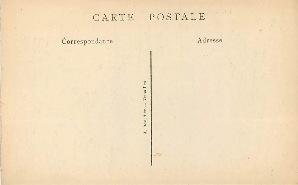 Castelo de Chantilly — Pavilhão de Enghien — Editor A. Boudrier, Versailles, n° 98 - Verso