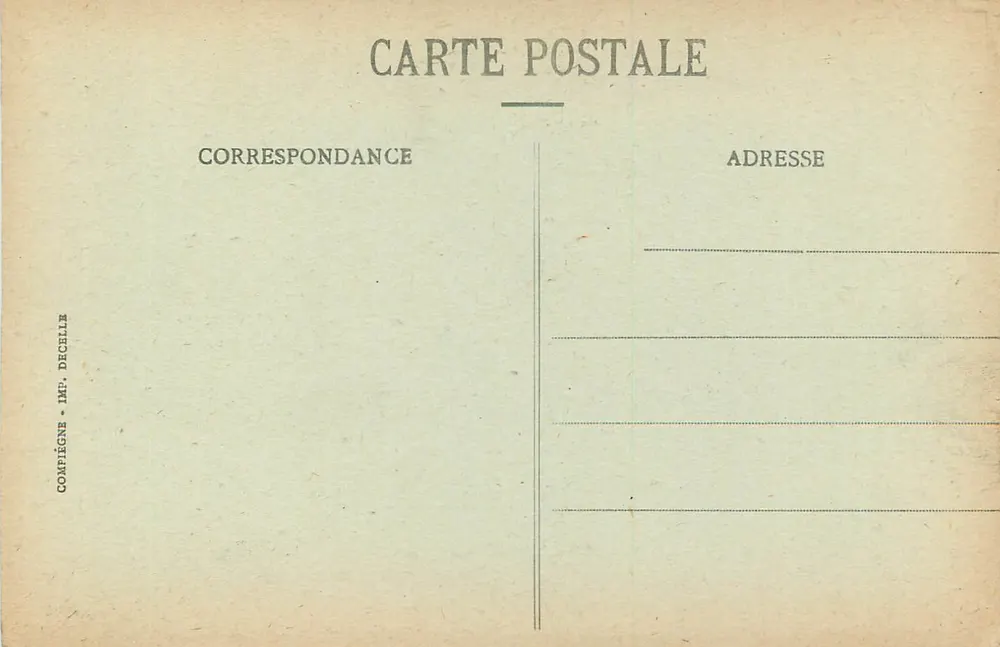 Compiègne - O Hotel de Ville — editor Imp. Decelle, n°48 - Verso