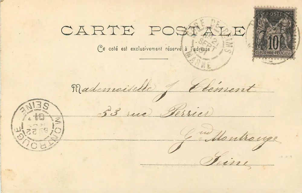 Reims — Le Palais de Justice — P.D.R. - Verso
