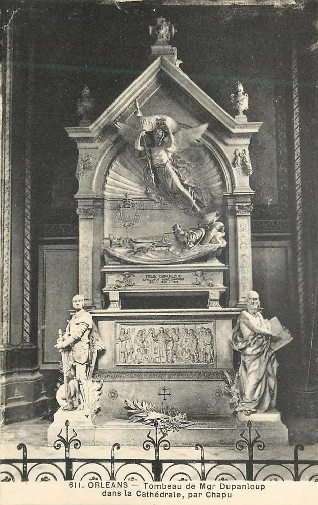 Orléans — Grabmal des Bischofs Dupanloup in der Kathedrale, von Chapu - Vorderseite