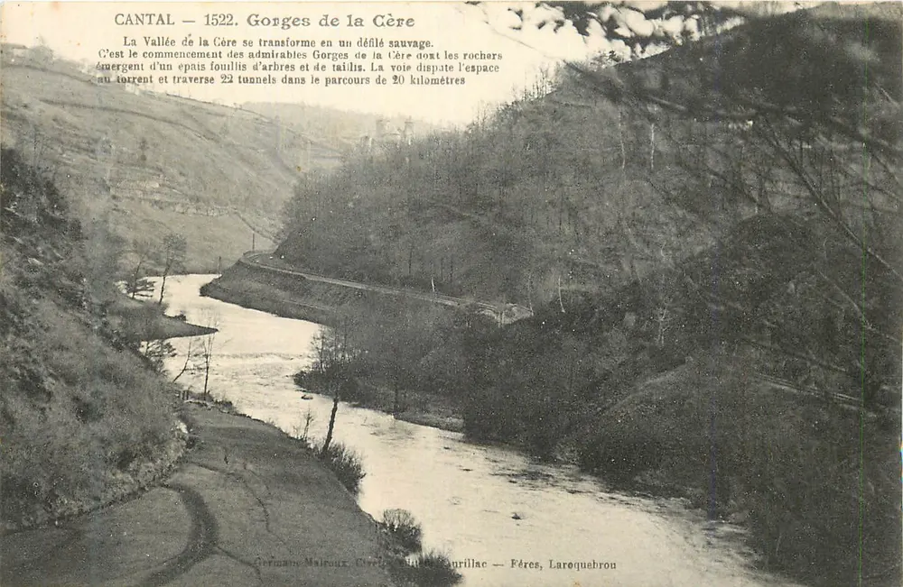 Gorges da Cère — Cantal — 1522 — editor Gérmaine Mairiaux, Civrieux-d'Azergues - Frente