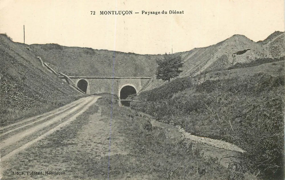 Montluçon — Paisagem do Diénat — Lib. F. Pointud, Montluçon - Frente