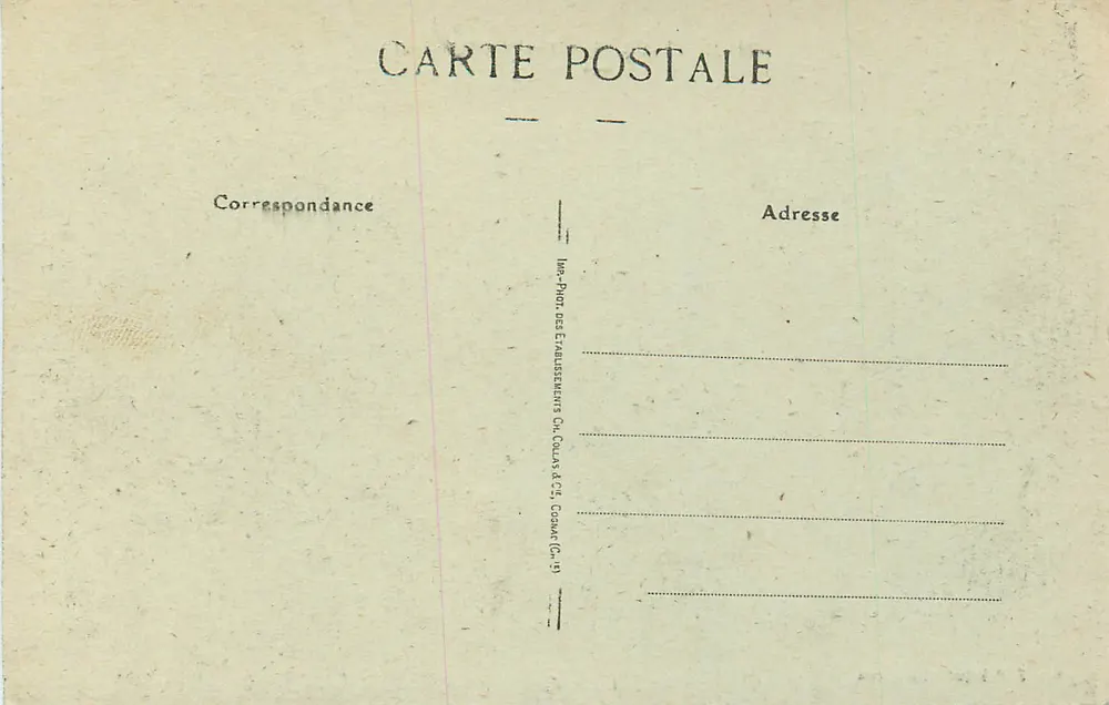 Montluçon — Paisagem do Diénat — Lib. F. Pointud, Montluçon - Verso