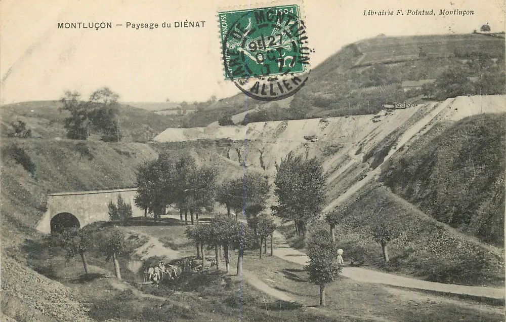 Montluçon — Paisagem do Diénat — Livraria F. Pointud, Montluçon - Frente