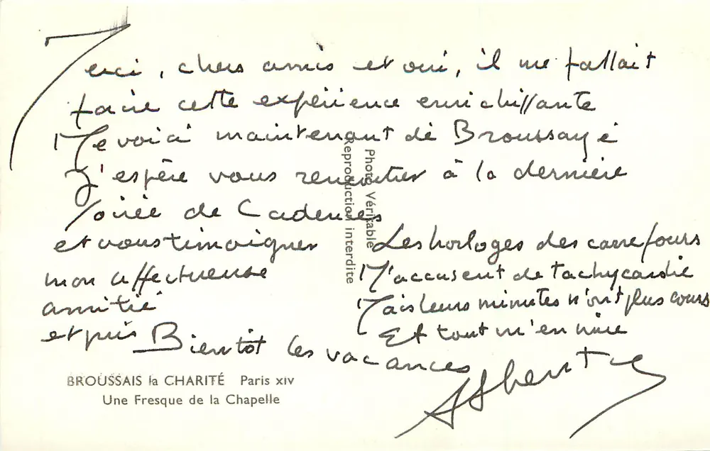 Letztes Abendmahl — Saint Jean — Broussais la Charité, Paris XIV - Rückseite