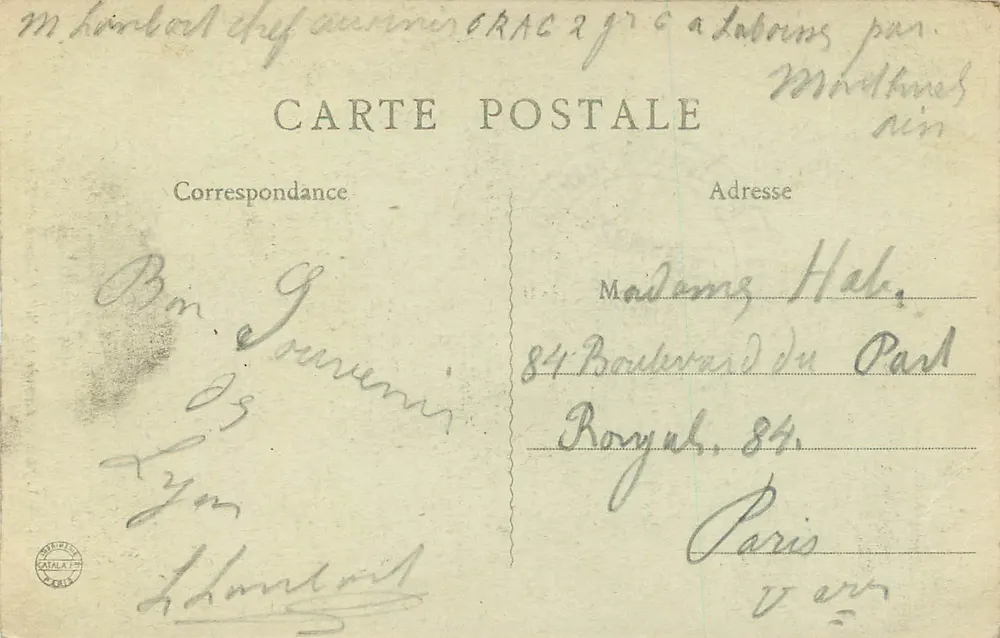 Lyon — Facade of Notre-Dame de Fourvière — Publisher F. P. P. no. 224 - Back
