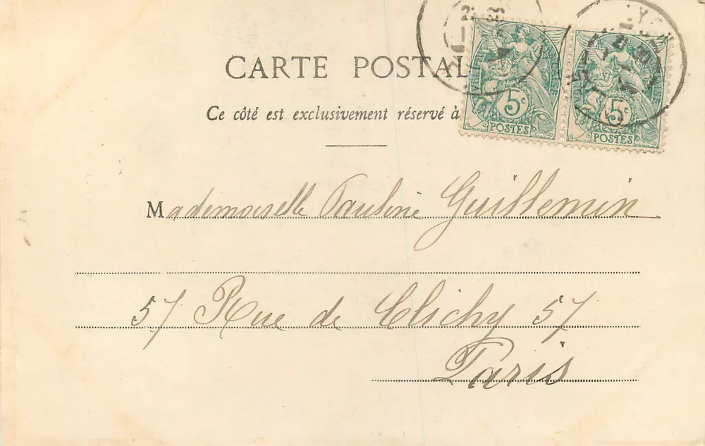 Schrein der Basilika N.-D. de Fourvière — Lyon, 1. Mai 1903 — N.D.E. - Rückseite