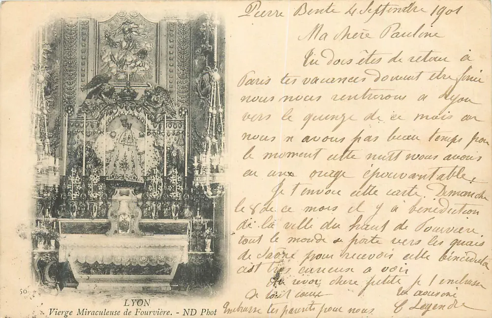Virgem Milagrosa de Fourvière — Lyon — ND Phot, n°50 - Frente
