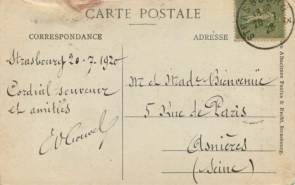Strasbourg — Rue du Bain-aux-Plantes — éditeur Segan - Verso