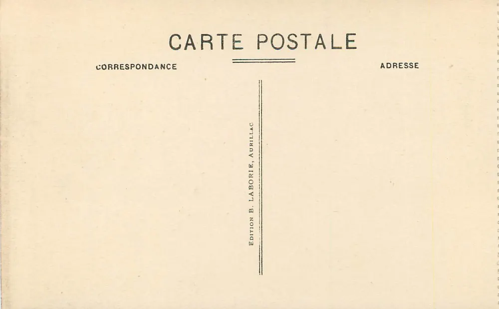 Cornilloux-Wasserfall — untere Teil, nahe Condat — Edition B. Laborie, Aurillac, n° 1168 - Rückseite