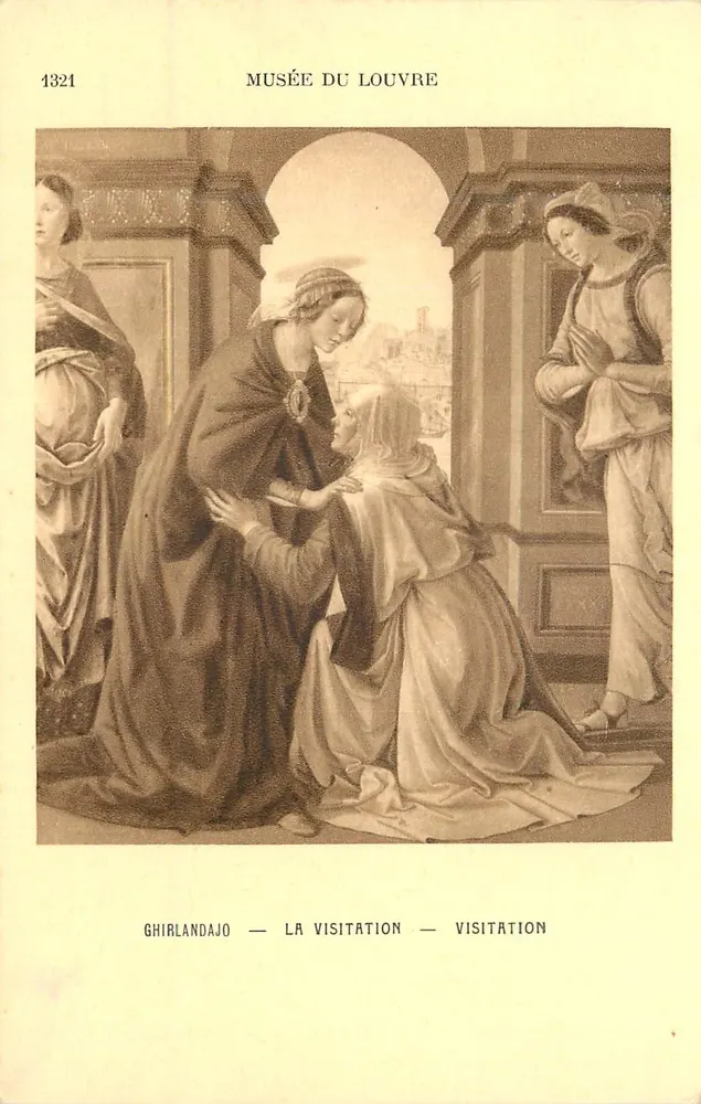 Musée du Louvre — Ghirlandajo — La Visitation — Visitation — n° 1321 - Recto