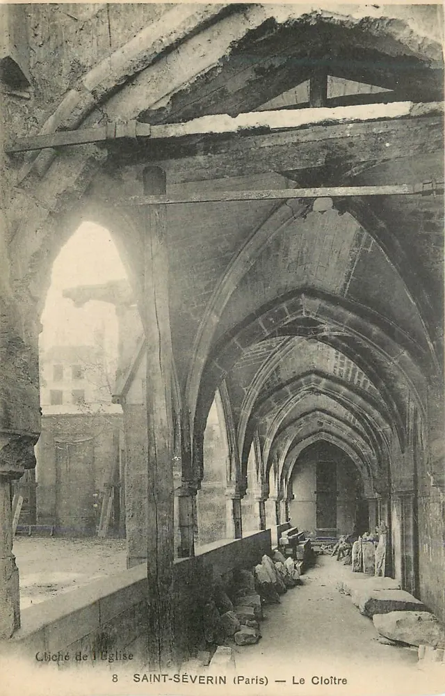 Saint-Séverin (Paris) — O Claustro — Cliché da Igreja - Frente