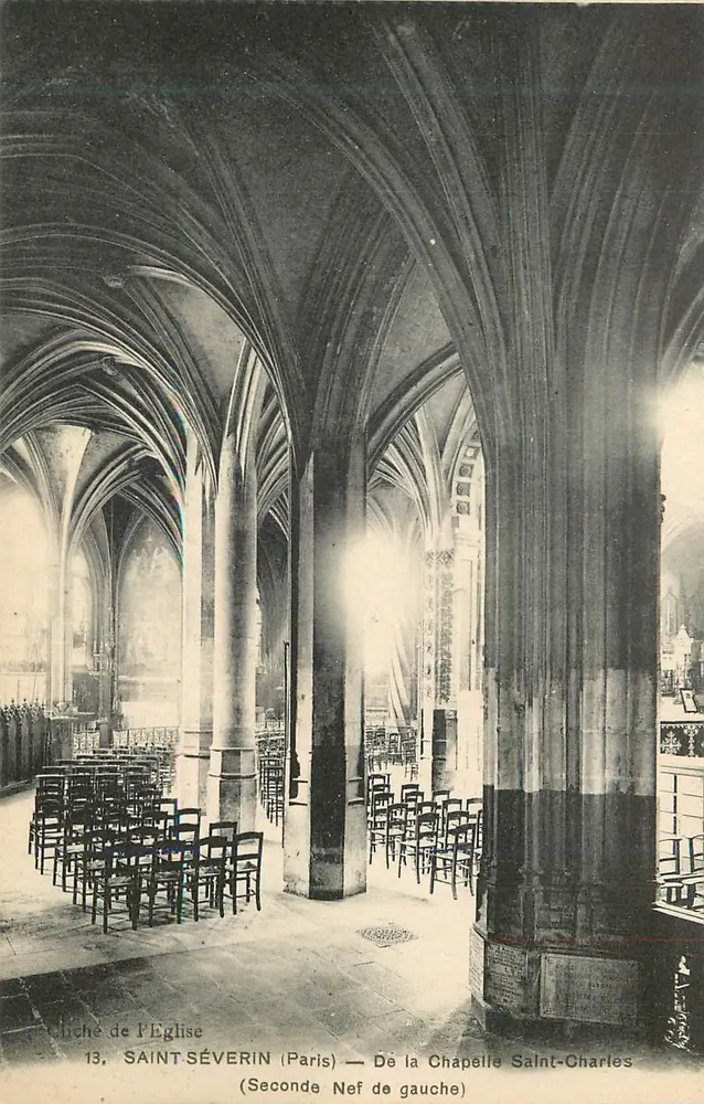 Saint-Séverin (Paris) — Von der Kapelle Saint-Charles (zweite Nische links) - Vorderseite