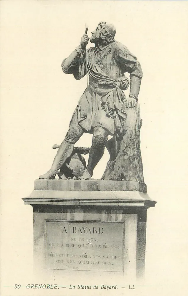 Grenoble — A Estátua de Bayard — LL - Frente