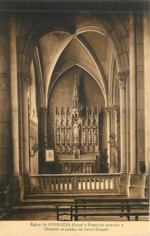 Kirche von Bourgoin (Isère) — Kapelle und Altar von Saint-Joseph — Martinotto Brüder, Grenoble - Vorderseite