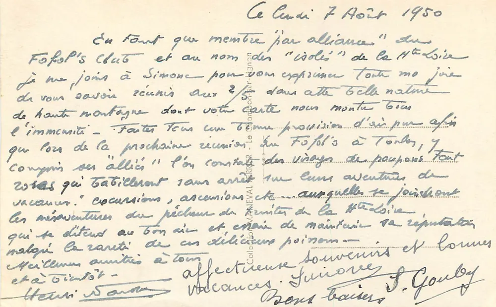 Le Chambon s./Lignon (Hte-Loire) — Ein Fischerei-Platz — unbekannter Verlag, n°3 - Rückseite