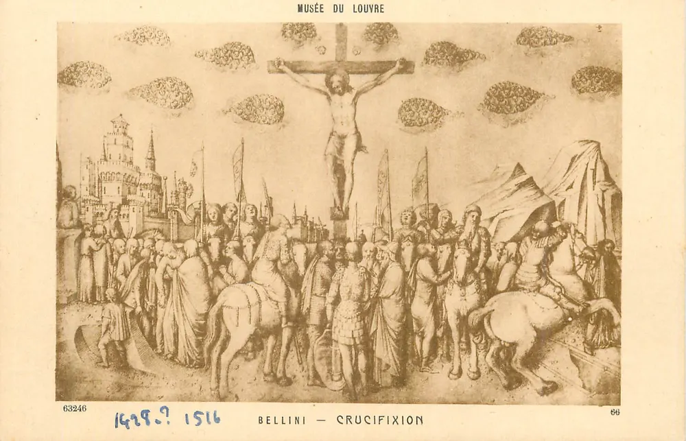 Crucificação — obra de Bellini — Museu do Louvre - Frente
