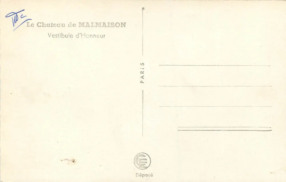 Castelo de Malmaison — Vestíbulo de Honra — Paris - Verso