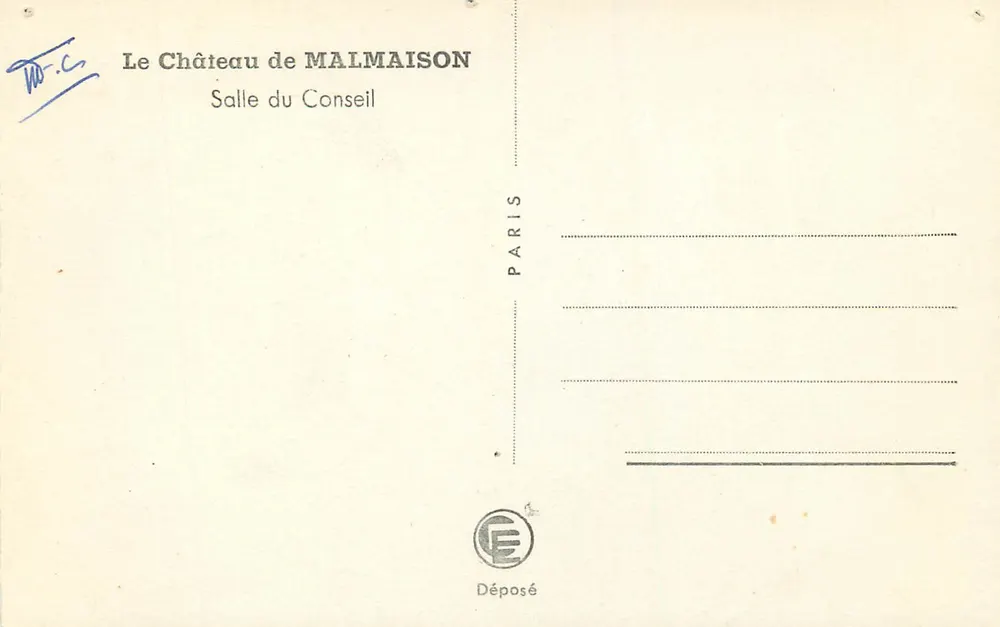 O Castelo de MALMAISON — Sala do Conselho — Editor Depositado - Verso