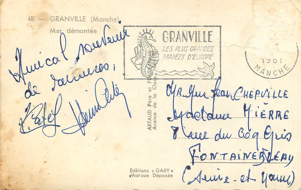Granville — Ontbladerd zee — Uitgaven Gaby, serie 48 - Achterkant