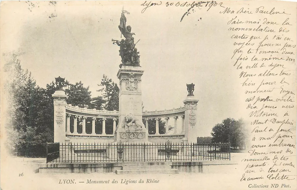 LYON — Monument des Légions du Rhône — Collections ND Phot. n°26 - Recto