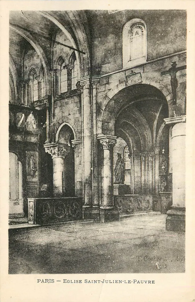 PARIS — EGLISE SAINT-JULIEN-LE-PAUVRE — T. Gourgeot, N° 15 - Recto