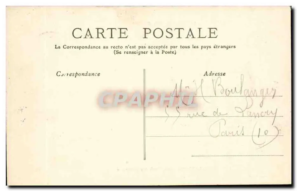Fort de Vincennes - Place des Casernes — Environnements de Paris — Collection E. Fleury, n°219 - Verso