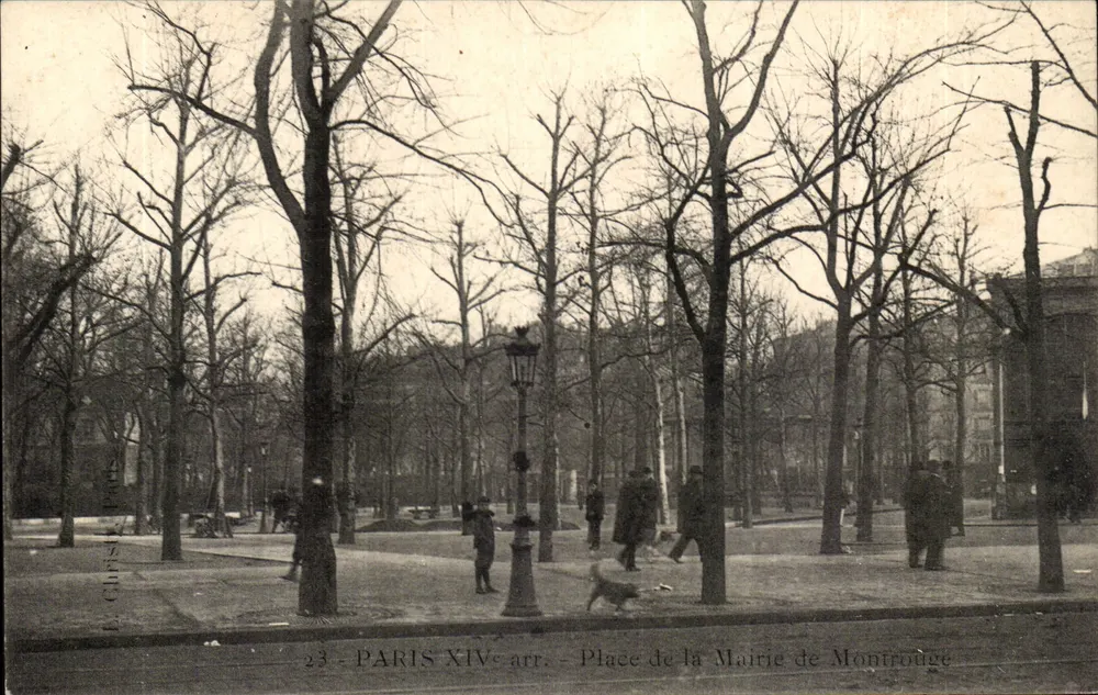 Platz der Mairie von Montrouge — Paris 14. Arrondissement — unbekannter Verlag, Nr. 23 - Vorderseite