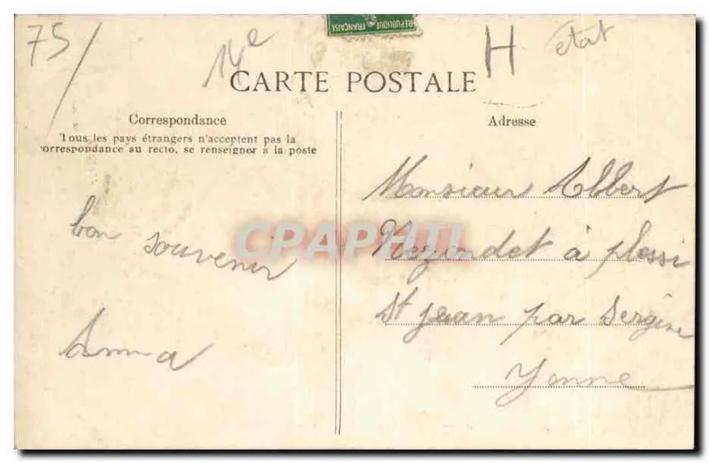 PARIS — Rue Didot — Edition Jacqueuenet n° 8017 - Rückseite