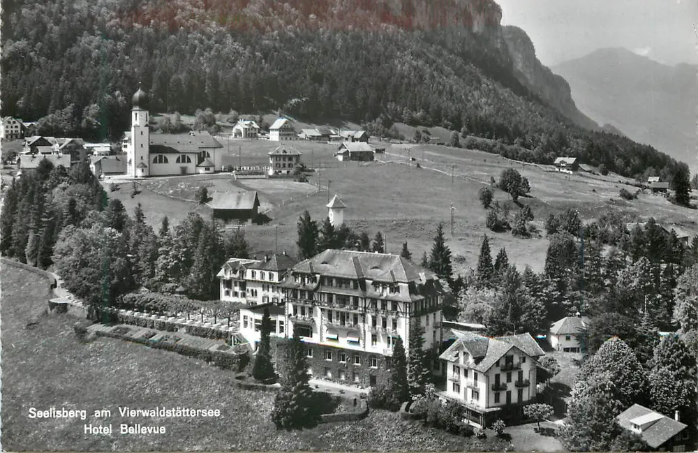 Seelisberg am Vierwaldstättersee — Hotel Bellevue — Photoglob-Wehrli AG, Zürich - Recto