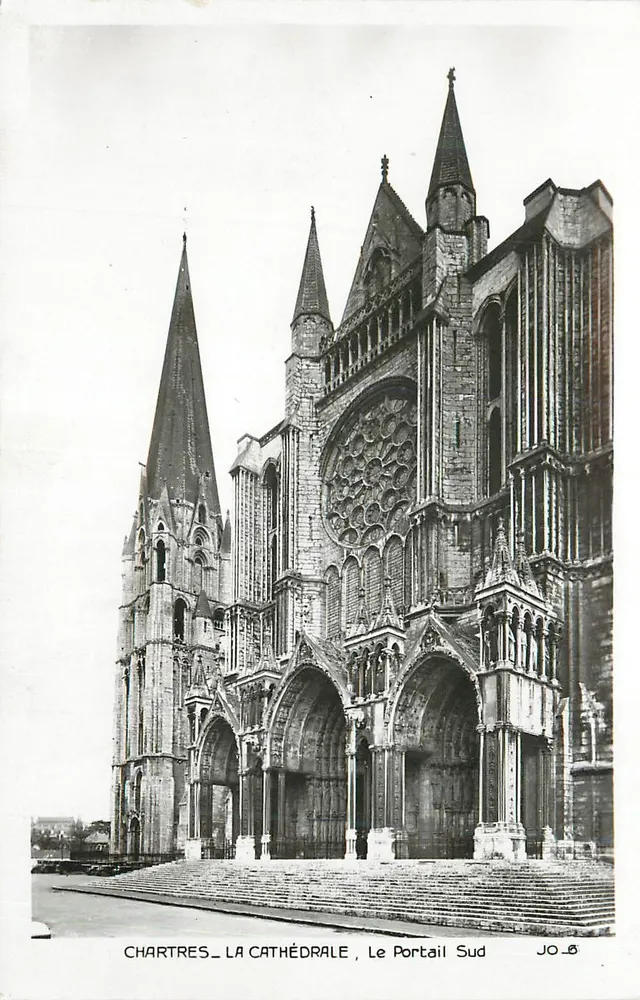 Chartres - A Catedral, O Portal Sul — JO-6 — Foto Aérea - Frente