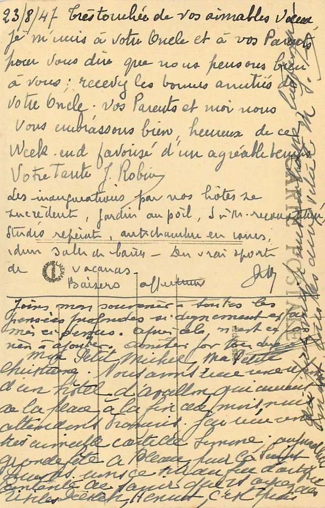 Palast von Fontainebleau — Ovaler Hof — Der Taufstein — Sammlung Articaine - Rückseite