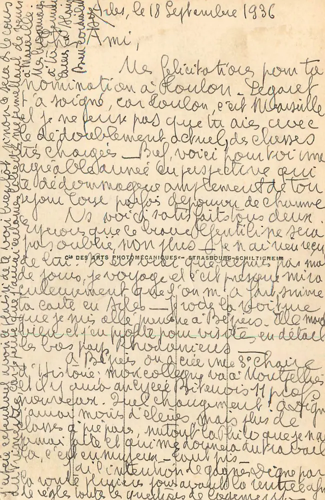 Arles — O Museu — LL - Verso