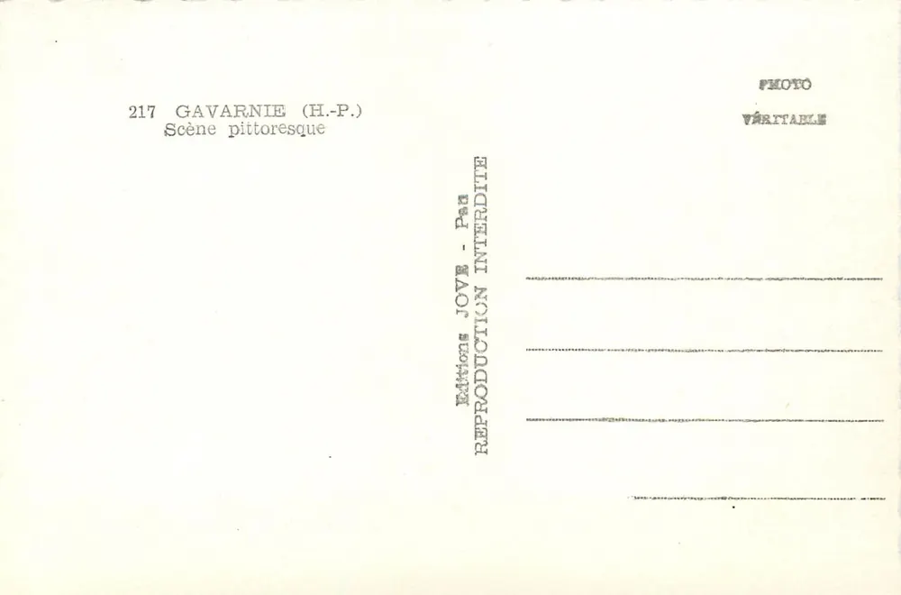 Gavarnie (H.-P.) — Cena pitoresca — Edições Jove - Verso