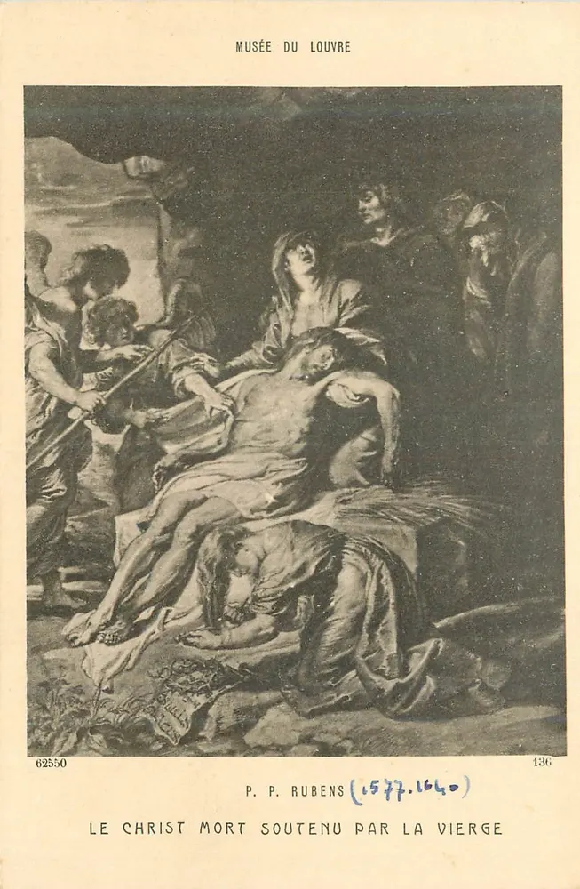 Der tote Christus, gestützt von der Jungfrau — P. P. Rubens (1572-1640) — Musée du Louvre — n° 62550 - Vorderseite