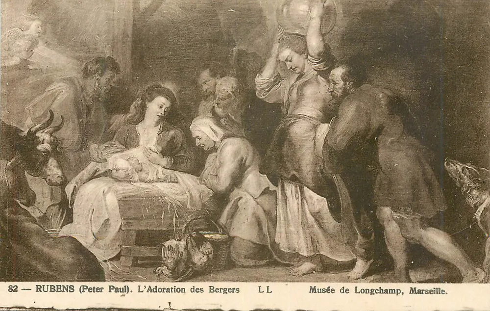 Die Erscheinung der Hirten — Rubens (Peter Paul) — Musée de Longchamp, Marseille. - Vorderseite