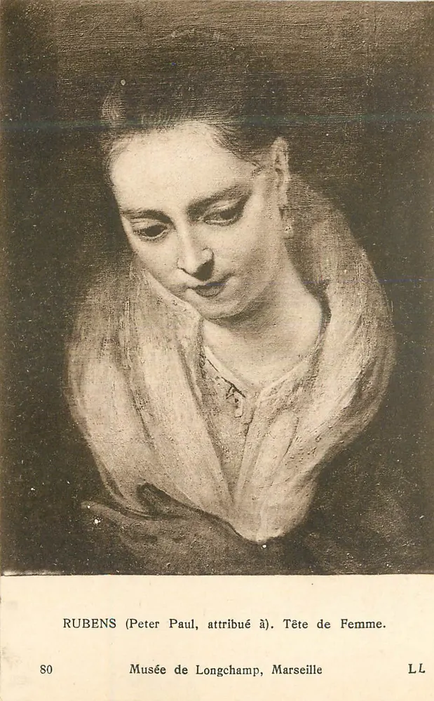Rubens (Peter Paul, zugeschrieben). Kopf einer Frau — Musée de Longchamp, Marseille — Nr. 80 - Vorderseite