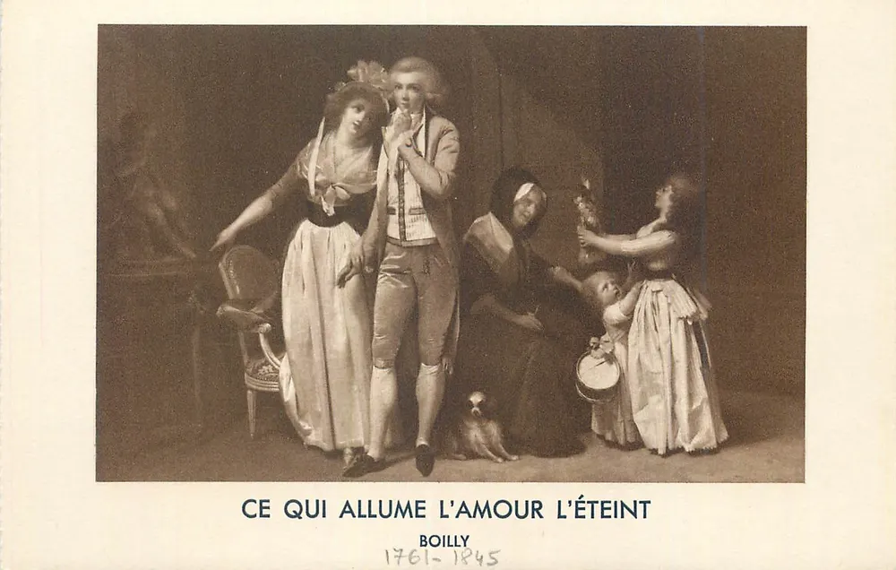 O que acende o amor o apaga — Boilly 1761-1845 - Frente