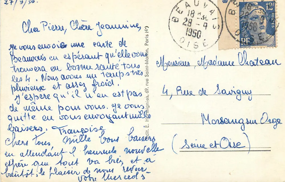 Beauvais - O Liceu Félix Faure — Harmignies - Verso
