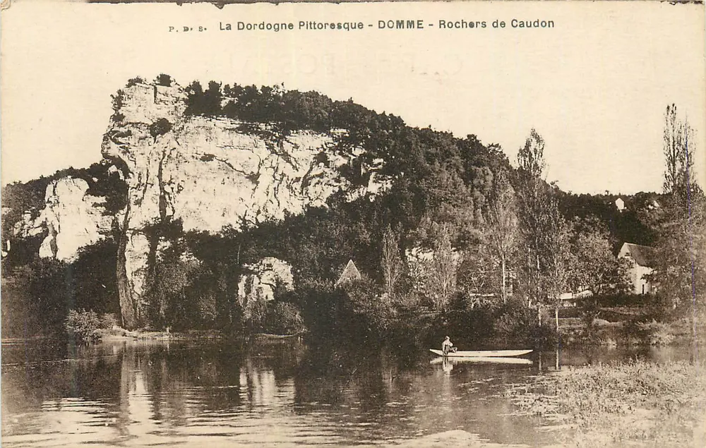 Die malerische Dordogne — DOMME — Felsen von Caudon — P.B.S. - Vorderseite