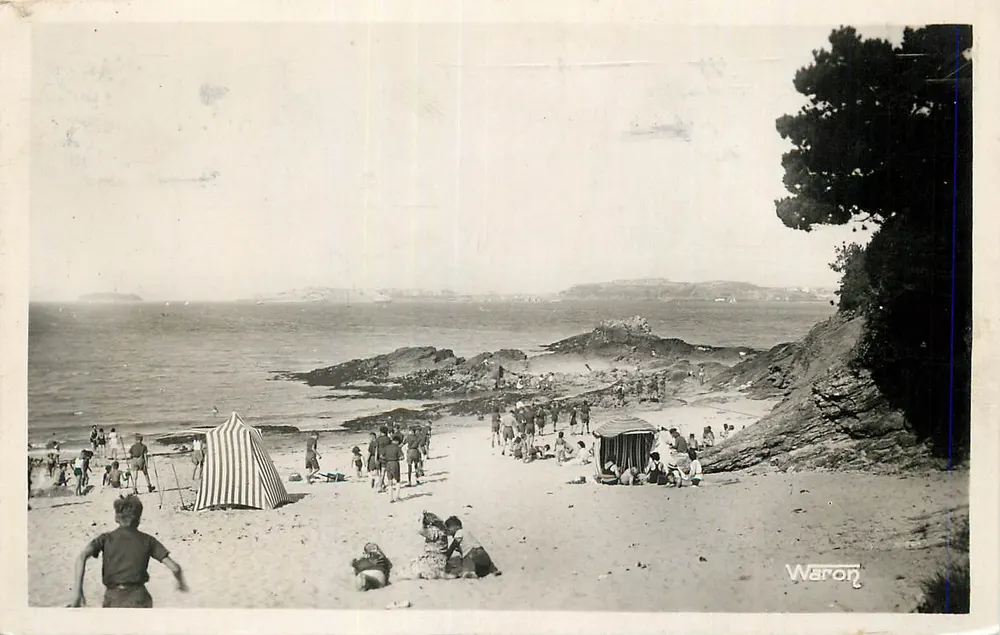 Praia de Dinard — canto da praia — Edições Waron - Frente