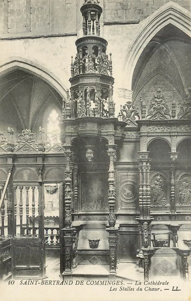 Saint-Bertrand de Comminges — La Cathédrale, Les Stalles du Chœur — LL. n°10 - Recto