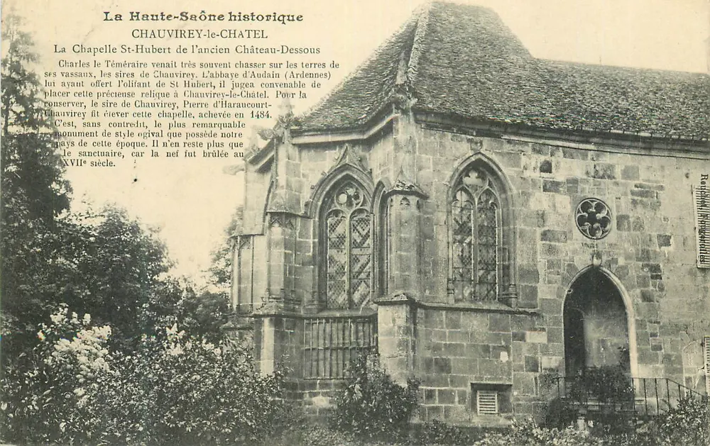 Kapelle Saint-Hubert in Chauvirey-le-Châtel — historische La Haute-Saône — Réalités Photographiques - Vorderseite
