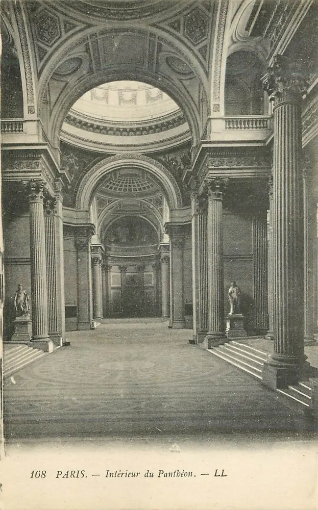 Interior do Panteão — Paris — LL, n° 168 - Frente