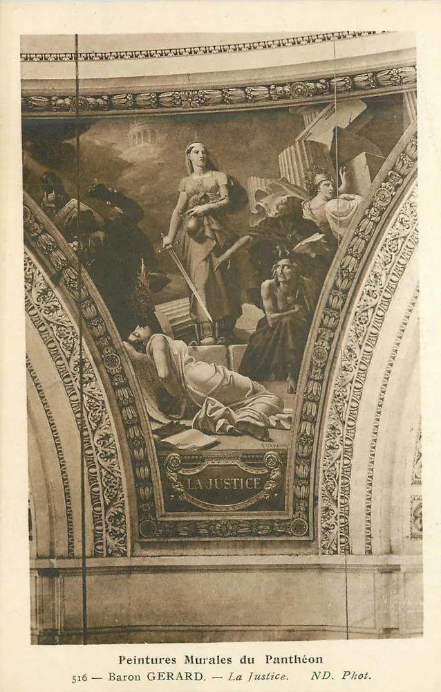 Peintures Murales du Panthéon — La Justice — Baron GERARD, n° 516 - Recto