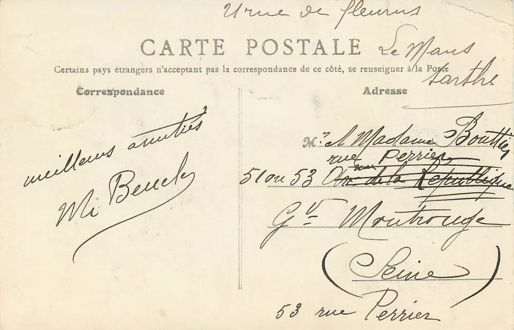 Nevers - A Porta do Croux — S.F. Paris, n°43 - Verso