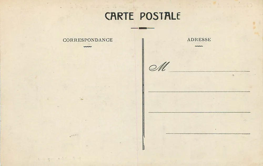 Stadt Carcassonne — Innenansicht der Mauern (Südseite) — Randière, Verlag - Rückseite