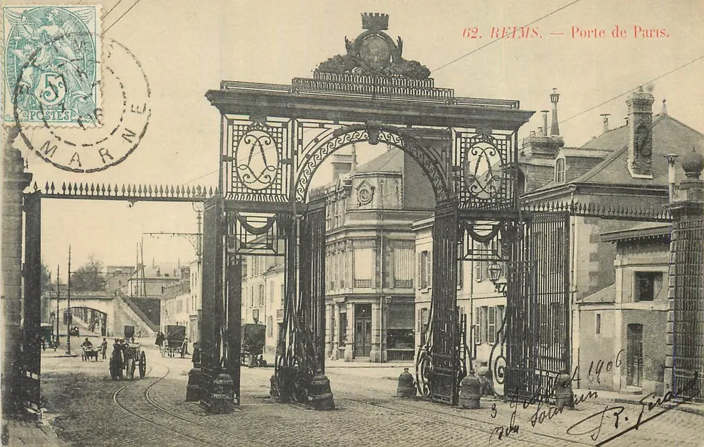 Reims — Porta de Paris — editor não identificado, n° de série 62 - Frente