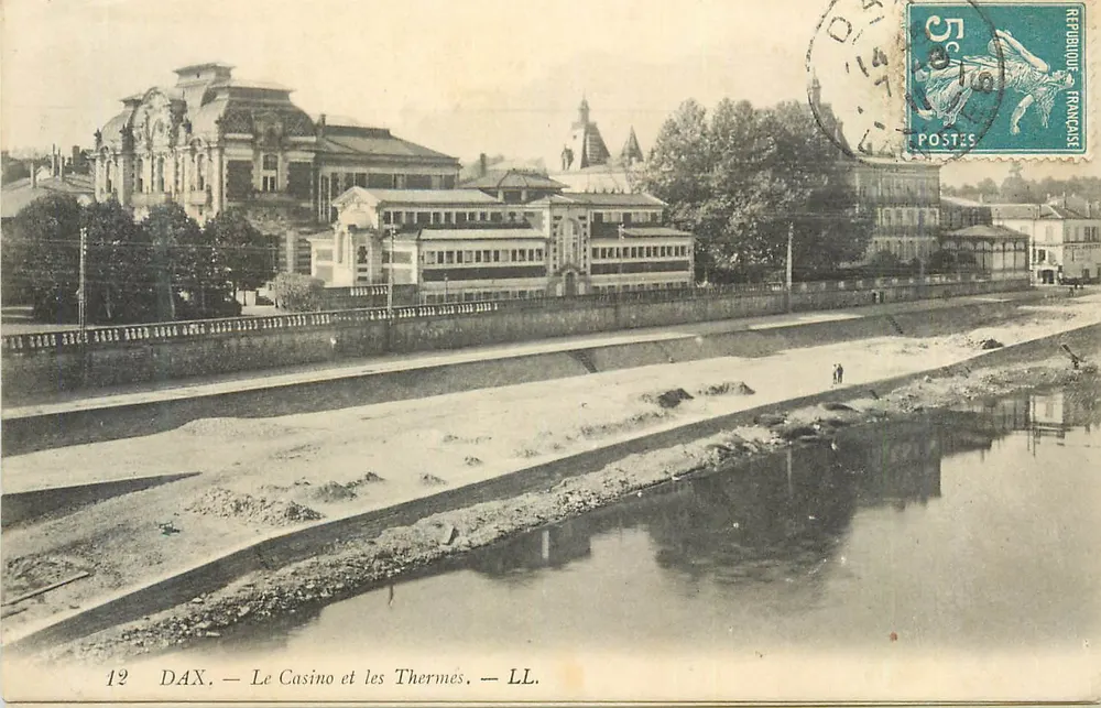 Dax — Le Casino et les Thermes — LL. — Éditeur LL. n°12 - Anverso