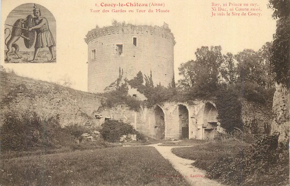 Coucy-le-Château (Aisne) — Tour des Gardes ou Tour du Musée — éditeur L. Leclère - Recto